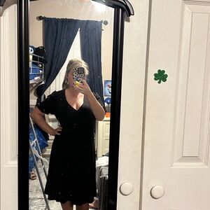 Boden Black V-Neck Dress